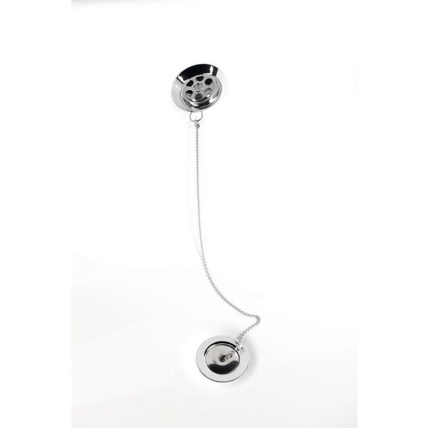 CHARLESTON volně stojící vana 188x83x69cm, nohy chrom mat, bílá