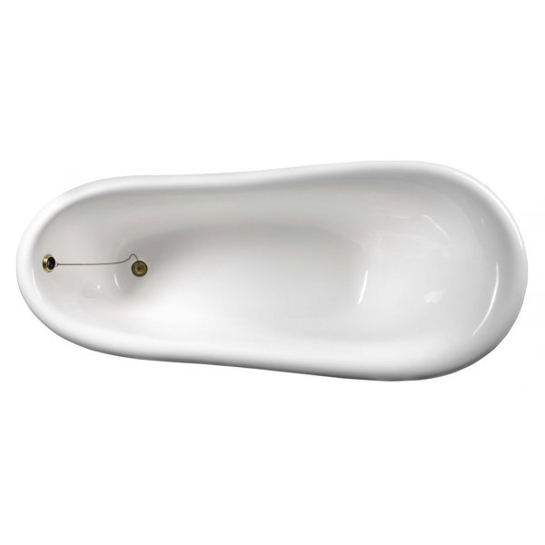 RETRO volně stojící vana 167,5x76x71cm, nohy bronz, bílá