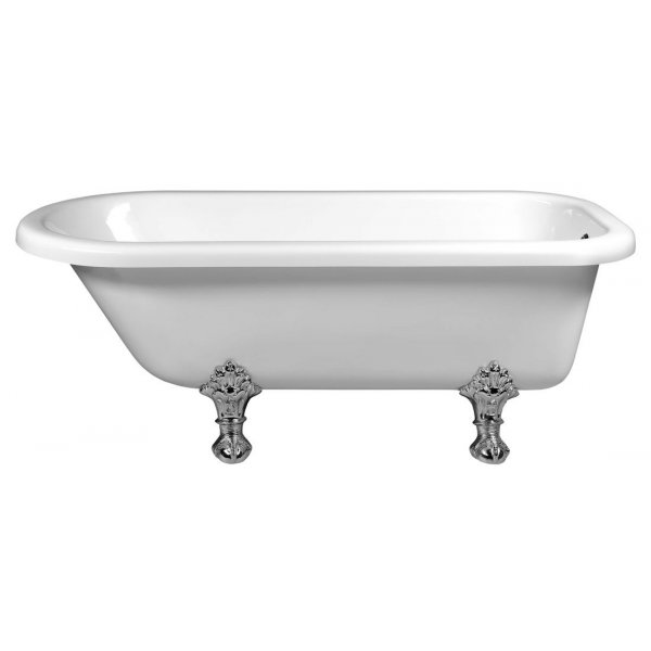 FOXTROT volně stojící vana 170x75x64cm, nohy chrom mat, bílá