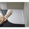 LUSSA vanička z litého mramoru se záklopem, 90x90 cm, R50