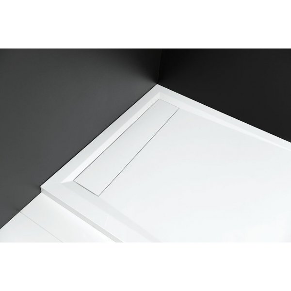 ARENA sprchová vanička z litého mramoru se záklopem, čtverec 90x90cm, bílá