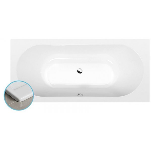 VIVA B SLIM obdélníková vana 185x80x47cm, bílá