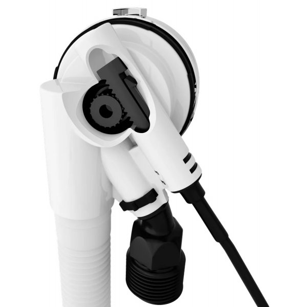 Vanová souprava s napouštěním, bovden, délka 600mm, zátka 72mm, černá mat