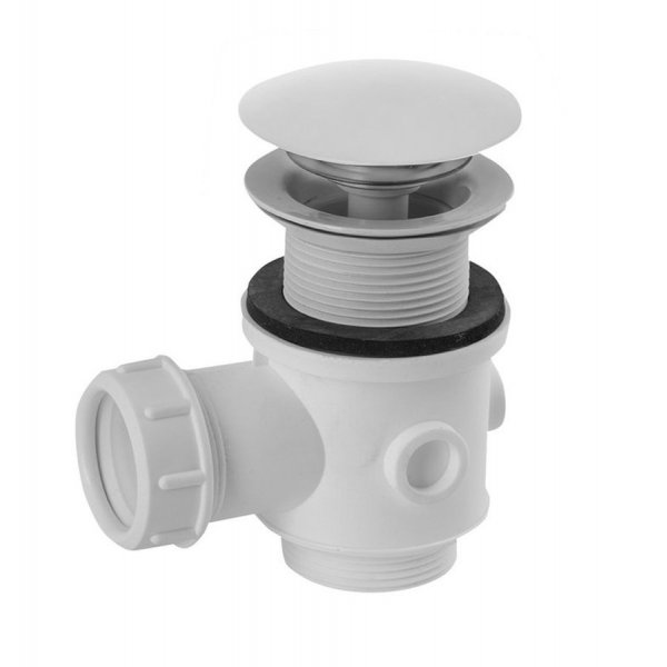 Vanová výpust 6/4", click-clack, bílá mat