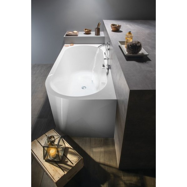 VIVA L MONOLITH asymetrická vana 180x75x60cm, bílá