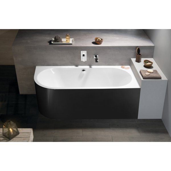 VIVA R MONOLITH asymetrická vana 170x75x60cm, bílá/černá