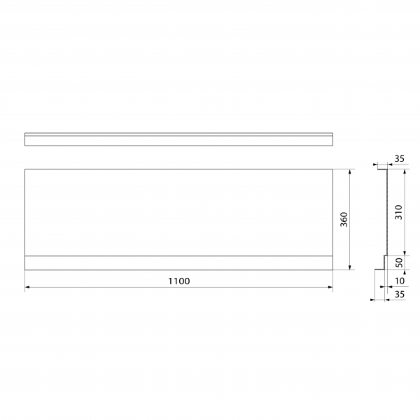 DEEP PLAIN NIKA panel 110x36cm