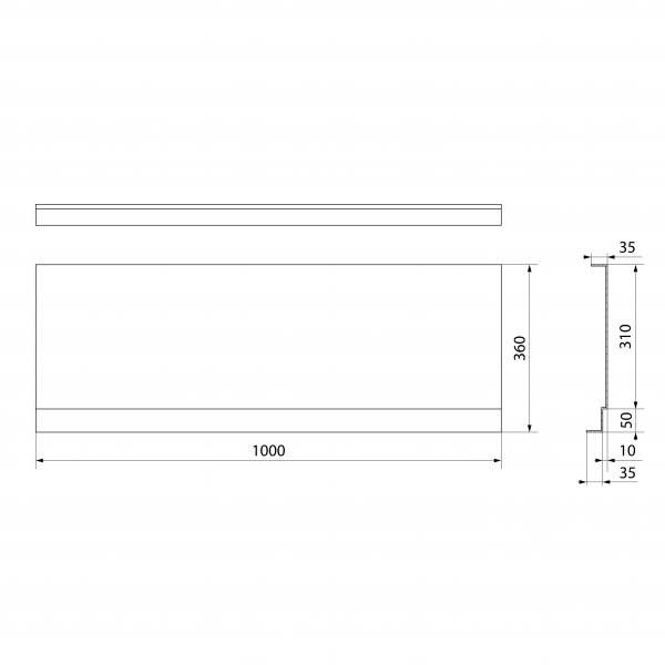 DEEP PLAIN NIKA panel 100x36cm