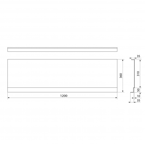DEEP PLAIN NIKA panel 120x36cm