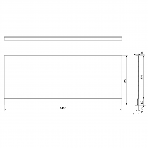 PLAIN NIKA panel 140x59cm