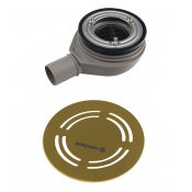 FLEXIA vaničkový sifon, průměr 90mm, DN40, kruhová krytka zlato mat