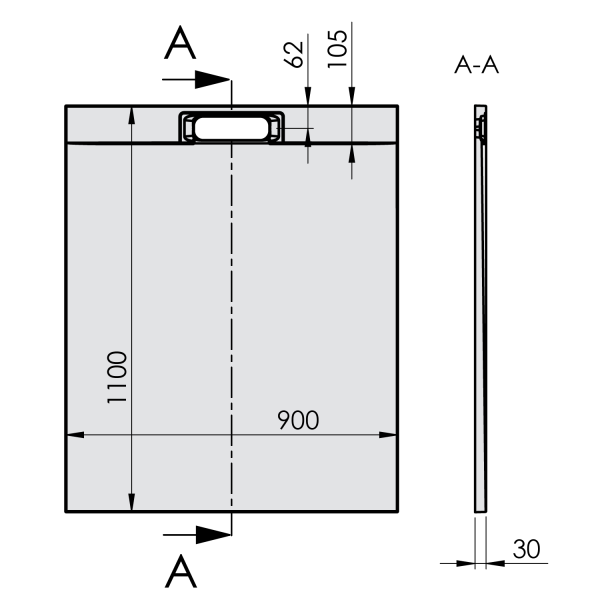 KAZUKO sprchová vanička z litého mramoru, obdélník 110x90cm, bílá