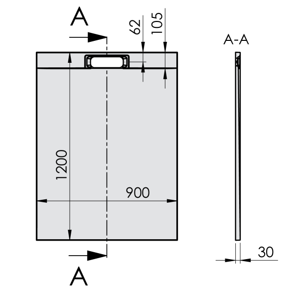 KAZUKO sprchová vanička z litého mramoru, obdélník 120x90cm, bílá