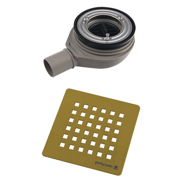 FLEXIA vaničkový sifon, průměr 90mm, DN40, krytka zlato mat