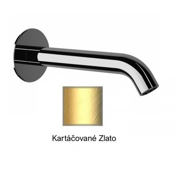 Baterie RONDO-X KARTÁČOVANÉ ZLATO nástěnné výtokové ramínko