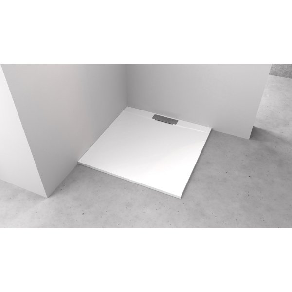 KAZUKO sprchová vanička z litého mramoru, obdélník 150x90cm, bílá