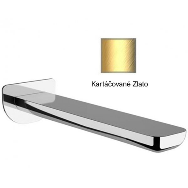 Nástěnné výtokové ramínko KARTÁČOVANÉ ZLATO