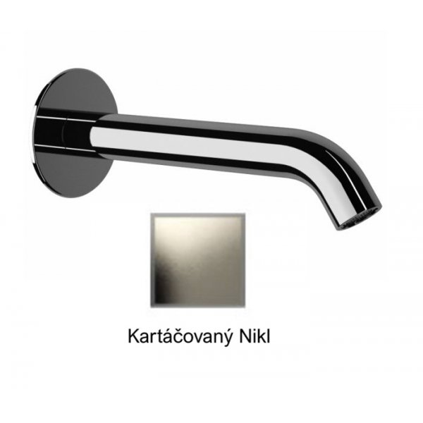 Baterie RONDO-X KARTÁČOVANÝ NIKL nástěnné výtokové ramínko