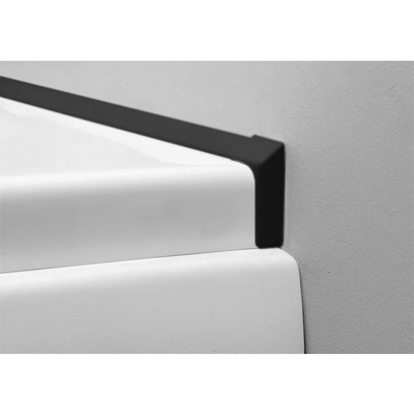 Krycí lišta pro vany a vaničky, 2x 1950mm, 2x roh, 2x zakončení, černá mat