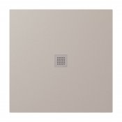 TRENECA vanička z litého mramoru s možností úpravy rozměru, 100x100cm, béžová mat
