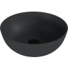 BANERA ROUND umyvadlo na desku, litý mramor, průměr 39cm, antracit mat