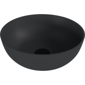 BANERA ROUND umyvadlo na desku, litý mramor, průměr 39cm, antracit mat