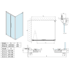 LUCIS LINE obdélníkový sprchový kout 900x800mm L/P varianta