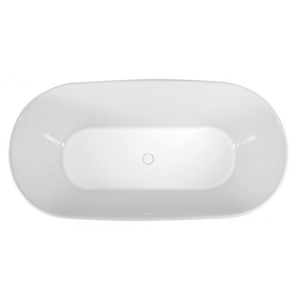 DELONIX volně stojící vana litý mramor 170x84x61,5cm, bílá