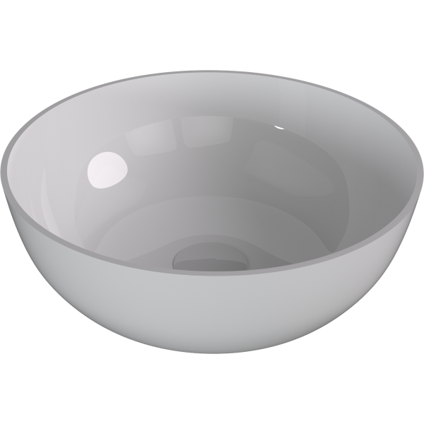 BANERA ROUND umyvadlo na desku, litý mramor, průměr 39cm, bílá