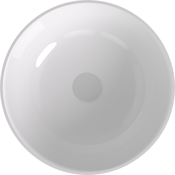 BANERA ROUND umyvadlo na desku, litý mramor, průměr 39cm, bílá