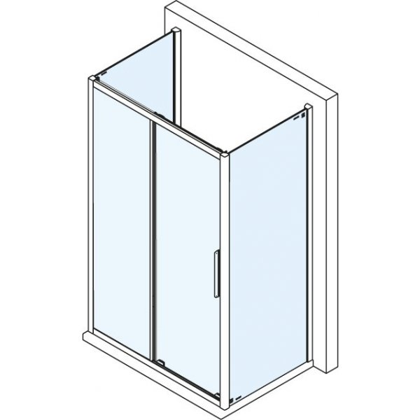 LUCIS LINE třístěnný sprchový kout 1000x800x800mm L/P varianta