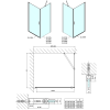 ZOOM čtvercový sprchový kout 900x900mm L/P varianta