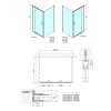 EASY obdélník/čtverec sprchový kout pivot dveře 800-900x800mm L/P varianta