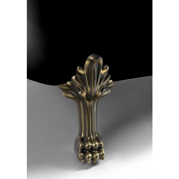 BRIXTON volně stojící vana 174x83x66cm, nohy bronz, černá/bílá