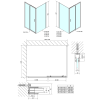 EASY obdélníkový sprchový kout 1200x1000mm, čiré sklo L/P varianta