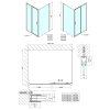 EASY obdélníkový sprchový kout 1400x1000mm, čiré sklo L/P varianta