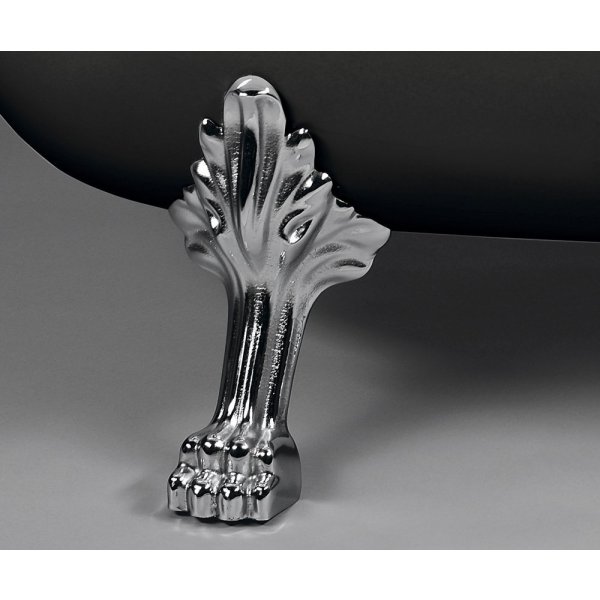 BRIXTON volně stojící vana 174x83x66 cm, nohy chrom mat, černá/bílá