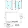 EASY čtvercový sprchový kout 1000x1000mm, čiré sklo L/P varianta