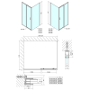 EASY obdélníkový sprchový kout 1300x1000mm, čiré sklo L/P varianta