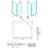 ZOOM čtvercový sprchový kout 700x700mm L/P varianta