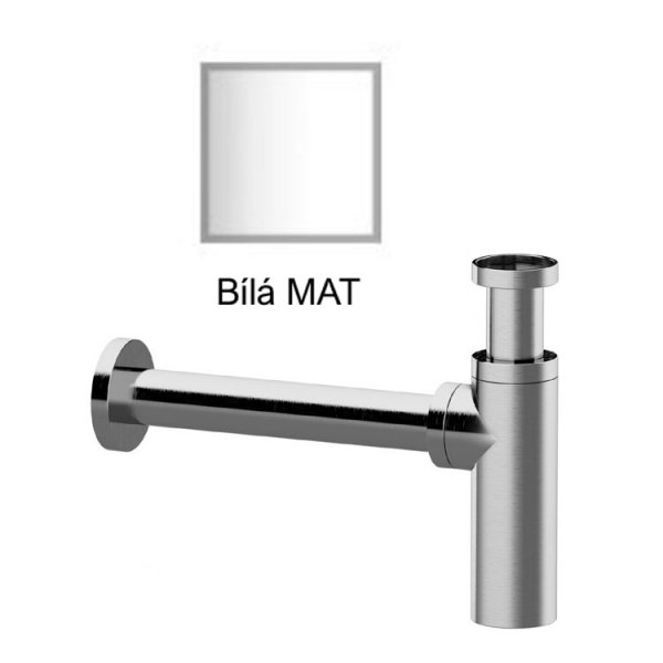 Sifon k umyvadlu BÍLÁ MAT kulatý