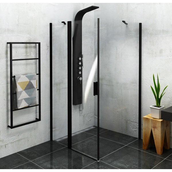 ZOOM BLACK čtvercový sprchový kout 1000x1000mm L/P varianta