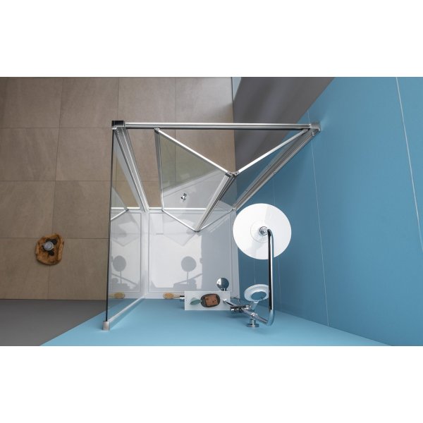 EASY obdélníkový sprchový kout 1000x800mm, skládací dveře, L/P varianta, čiré sklo
