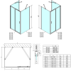 EASY třístěnný sprchový kout 1300x1000mm, L/P varianta, čiré sklo