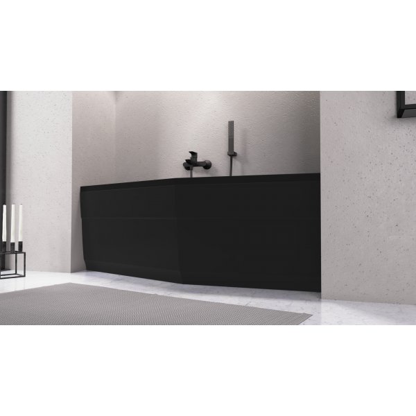 TIGRA R asymetrická vana 170x80x46cm, černá mat