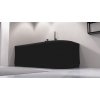 VIVA L asymetrická vana 175x80x47cm, černá mat