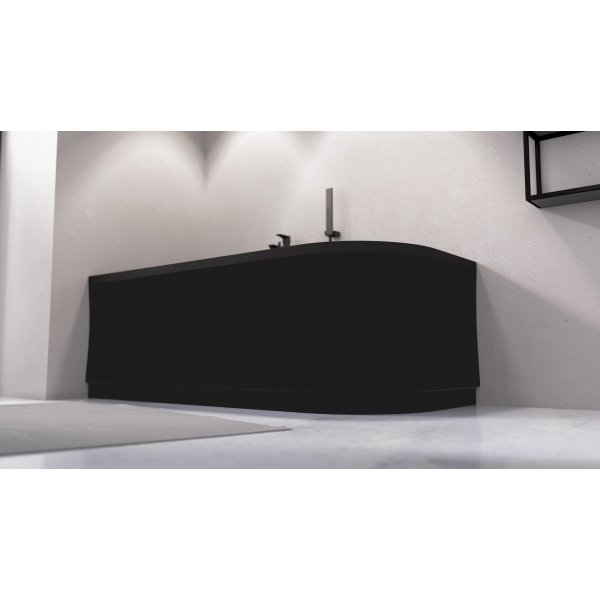 VIVA L asymetrická vana 175x80x47cm, černá mat