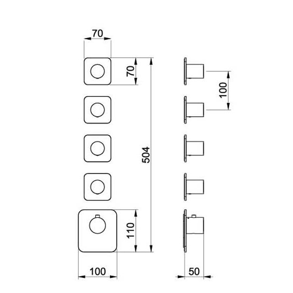 Baterie kryt ROUND+ KUKY S, 4 funkce