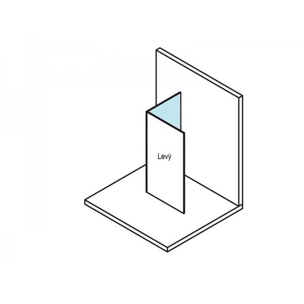 MODULAR SHOWER pevný panel k instalaci na stěnu modulu MS2, 600 mm, levý