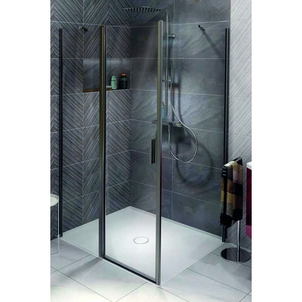 MIRAI sprchová vanička z litého mramoru do niky, 90x90x1,8cm, bílá